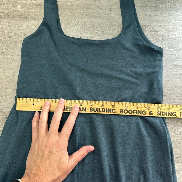 Quince Flowknit Breeze Fit & Flare Dress Navy Med - Picture 13 of 15